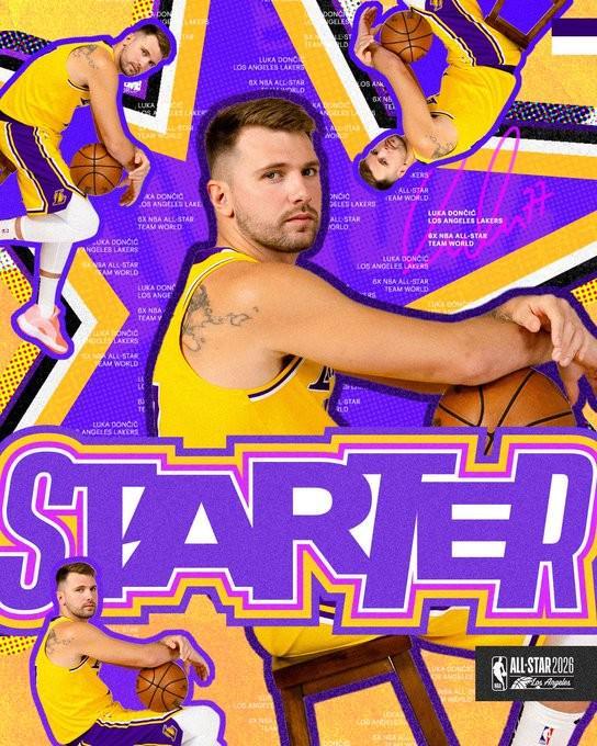 新的時(shí)代，東契奇生涯首奪全明星票王，此前10年詹姆斯7次奪魁