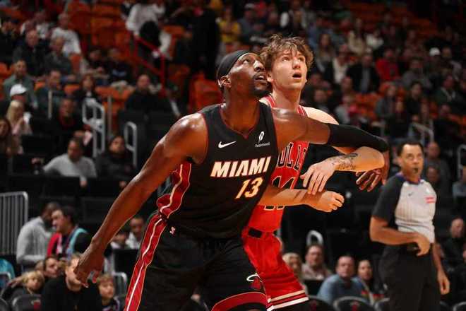 狂勝43分！熱巴20+9熱火復(fù)仇公牛 河村勇輝6+6+6生涯新高