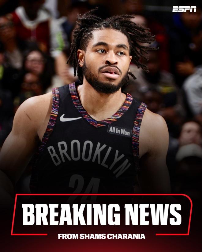 Shams：籃網(wǎng)裁掉后衛(wèi)卡梅倫-托馬斯，本賽季場均15.6分