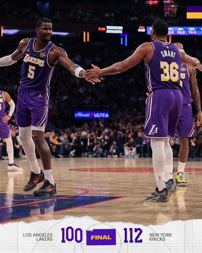 尼克斯3人20+擒湖人6連勝 東契奇30+15+8勒布朗22+5+6